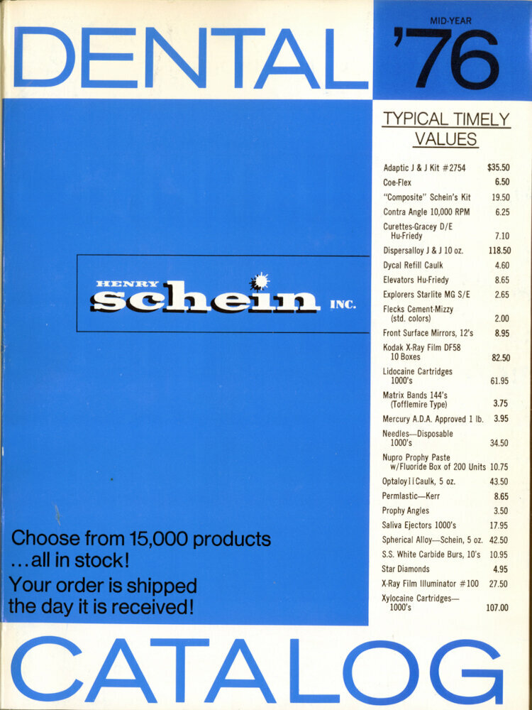 Henry Schein Dental Catalog 1976. (Image: Henry Schein)