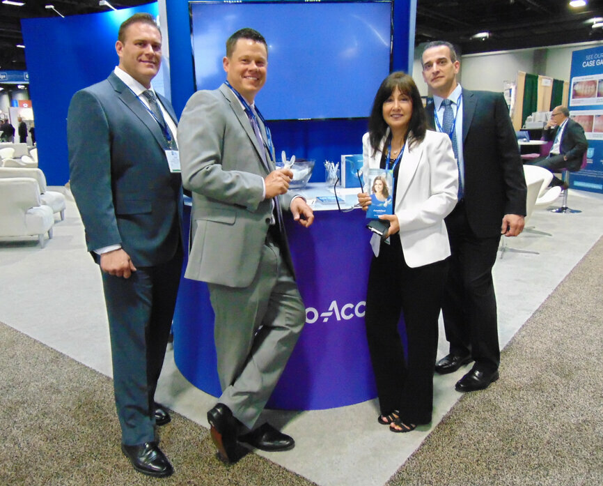From left: Luke Lumpkin, Mike Mattscheck, Joanne Padula and Bryan Epstein of OrthoAccel Technologies.