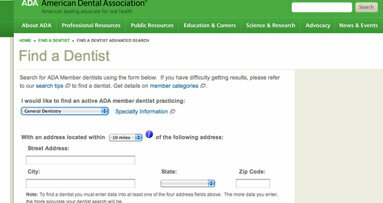 ADA website connects patients and dentists